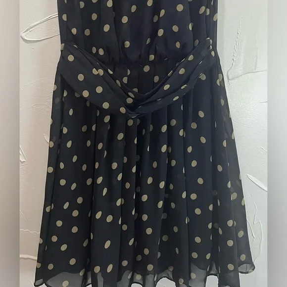 THML Polka Dot Sheer Blouson Dress SZ M - Picture 5 of 12